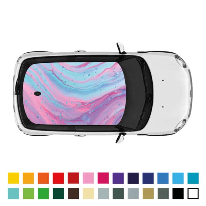 Mini Cooper Watercolour Roof Wrap