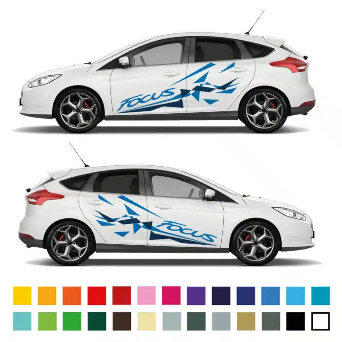 Focus Ford Triangle Side Stripes