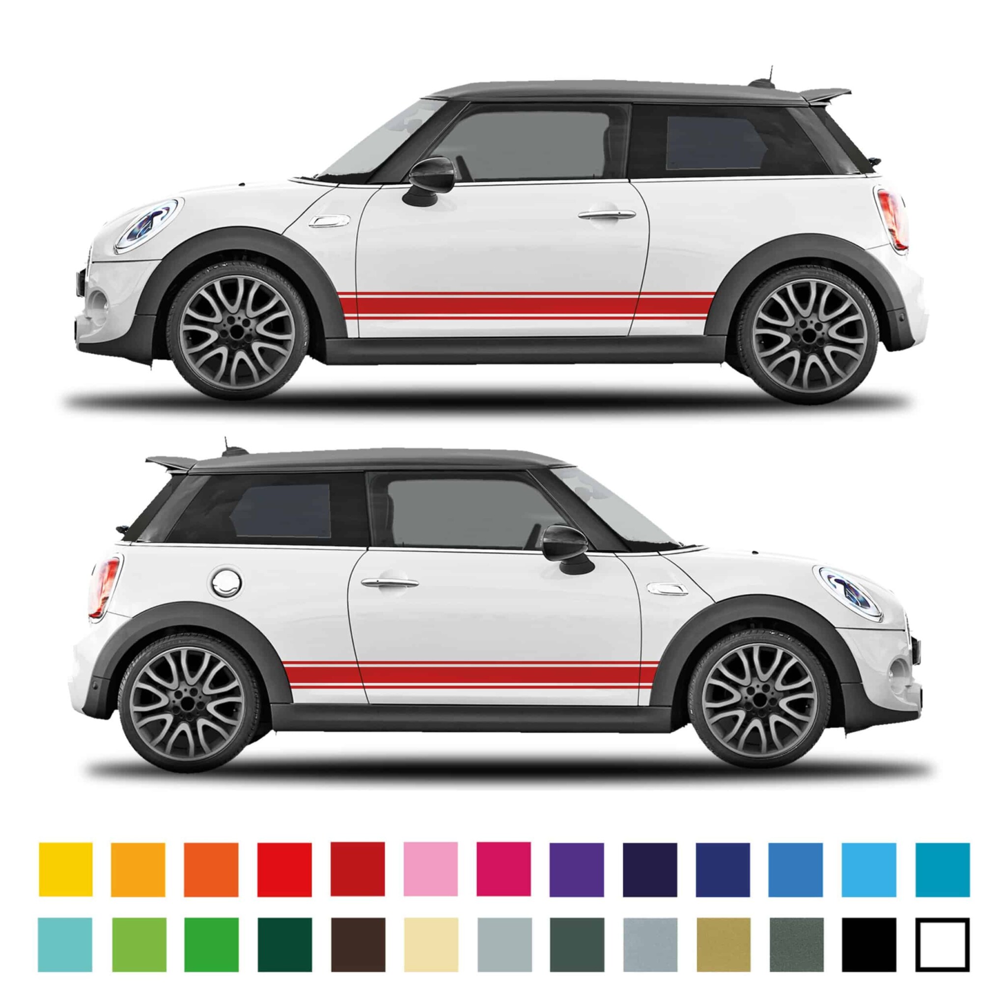 Mini Side Stripes Double Pinline