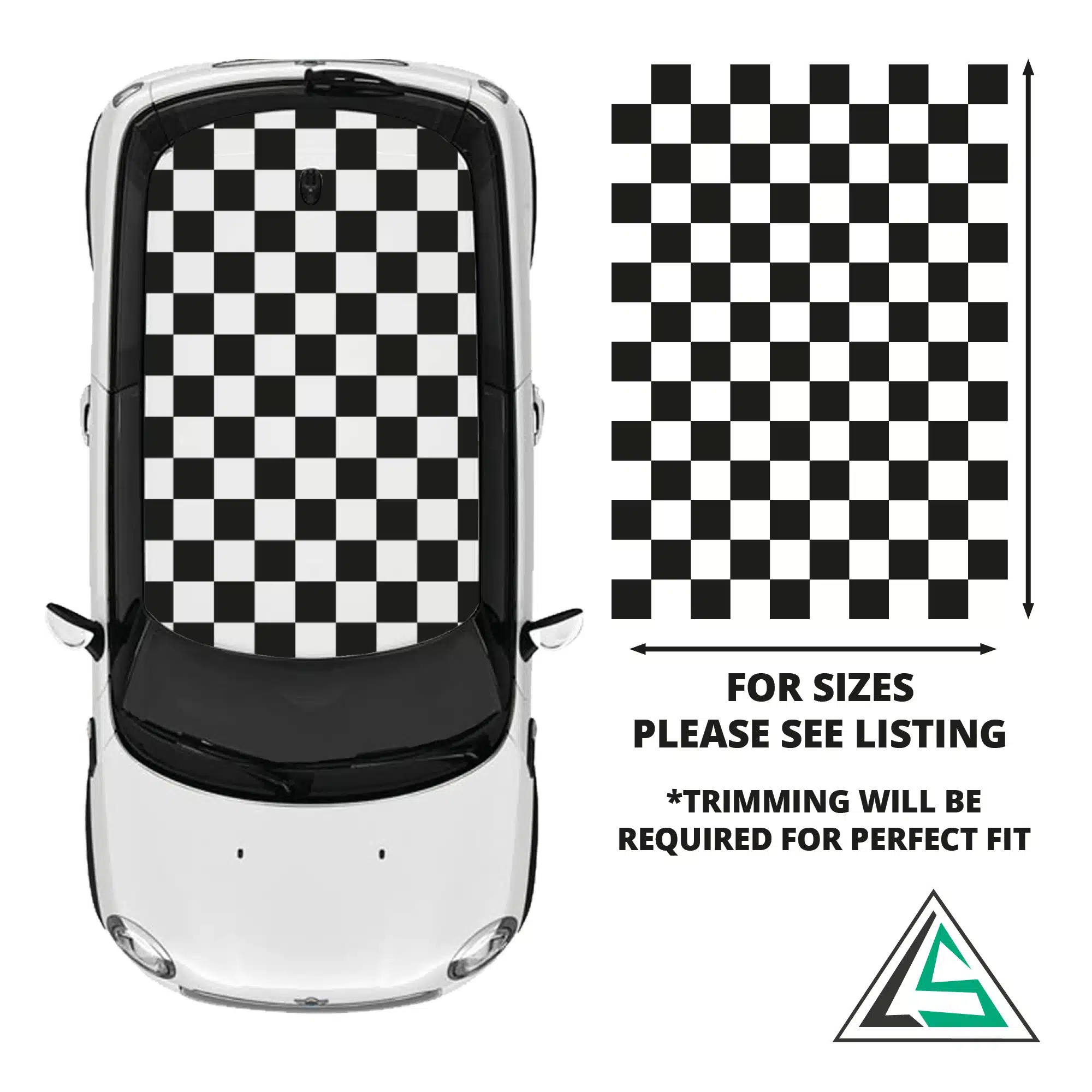 Mini Checkered Roof Graphic