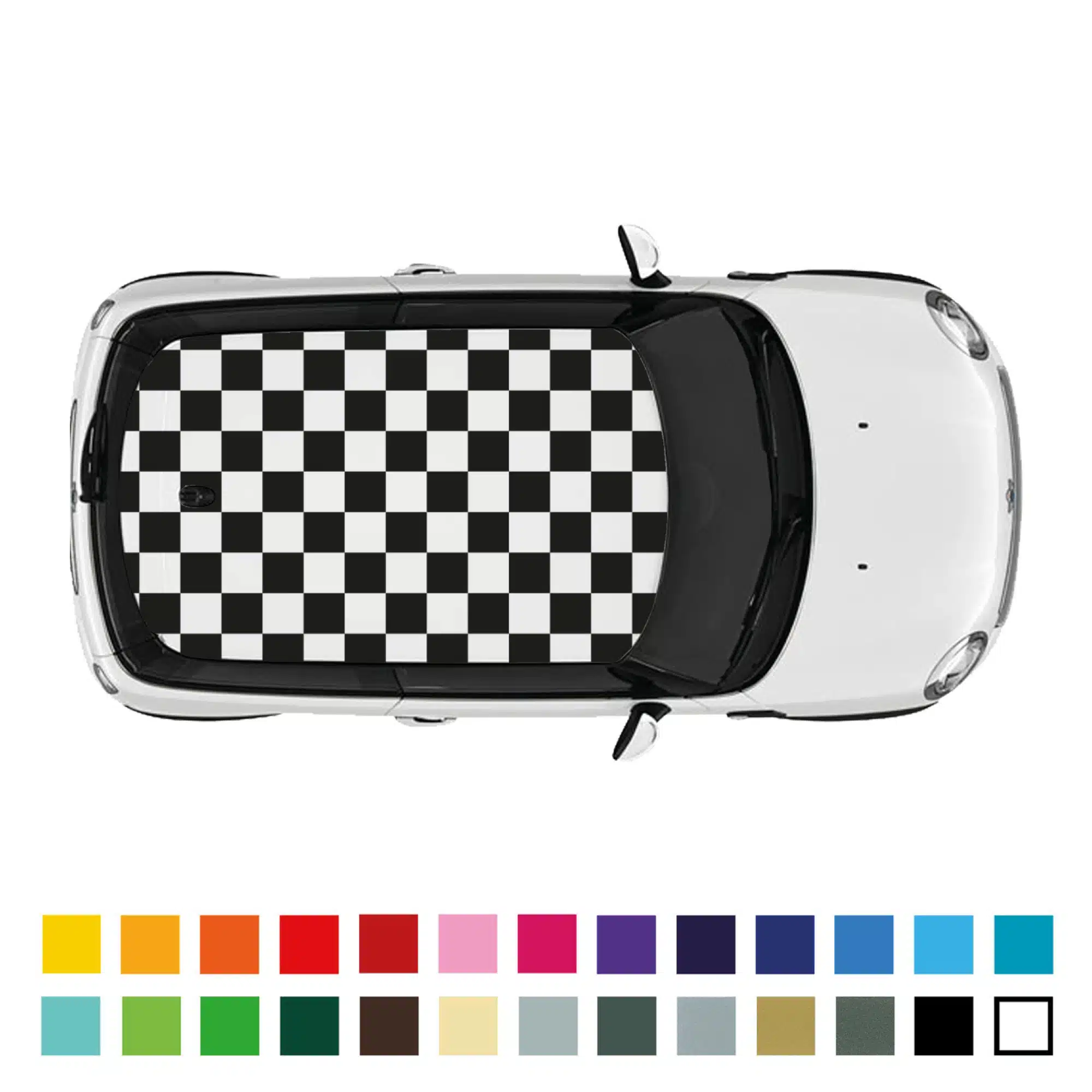 Mini Checkered Roof Graphic