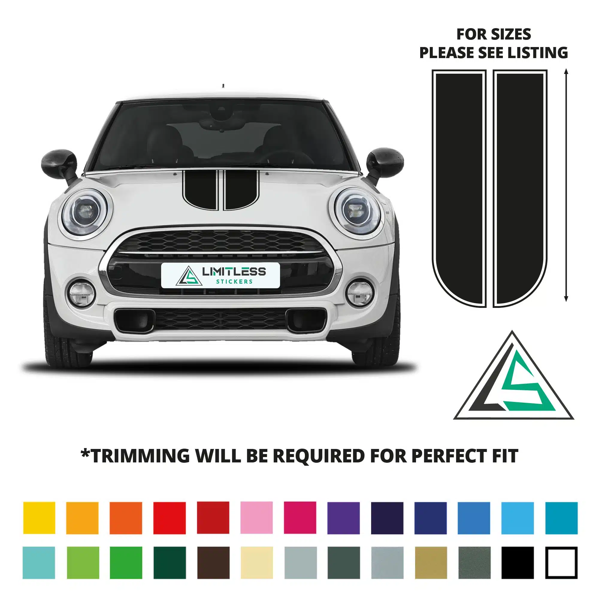 Mini Bonnet Curved Viper Stripes