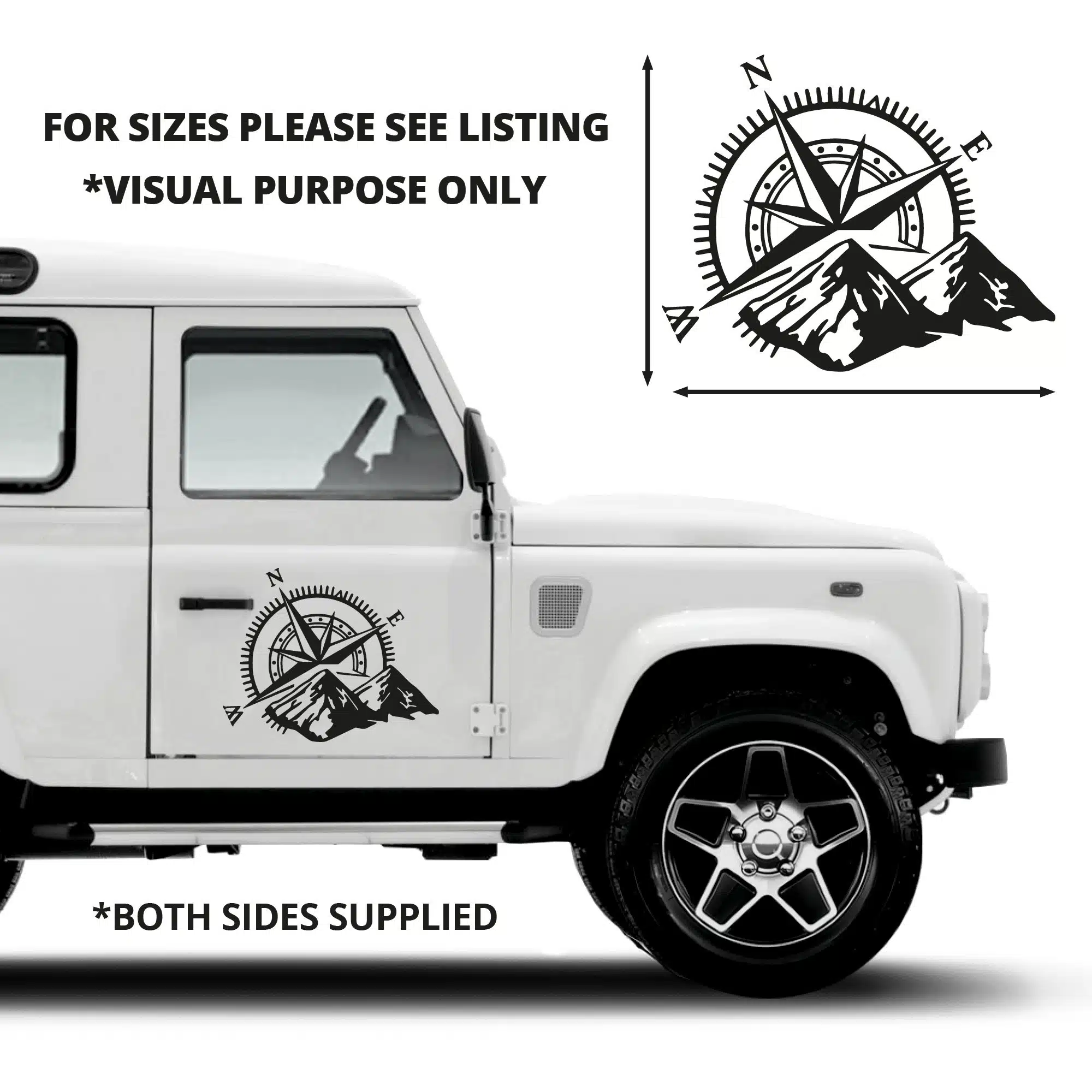 Defender Side Compass Graphic