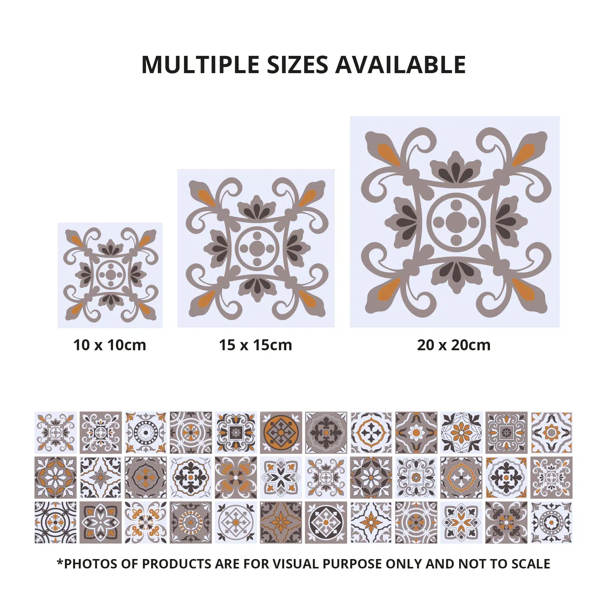 Mosaic Brown Tile Stickers