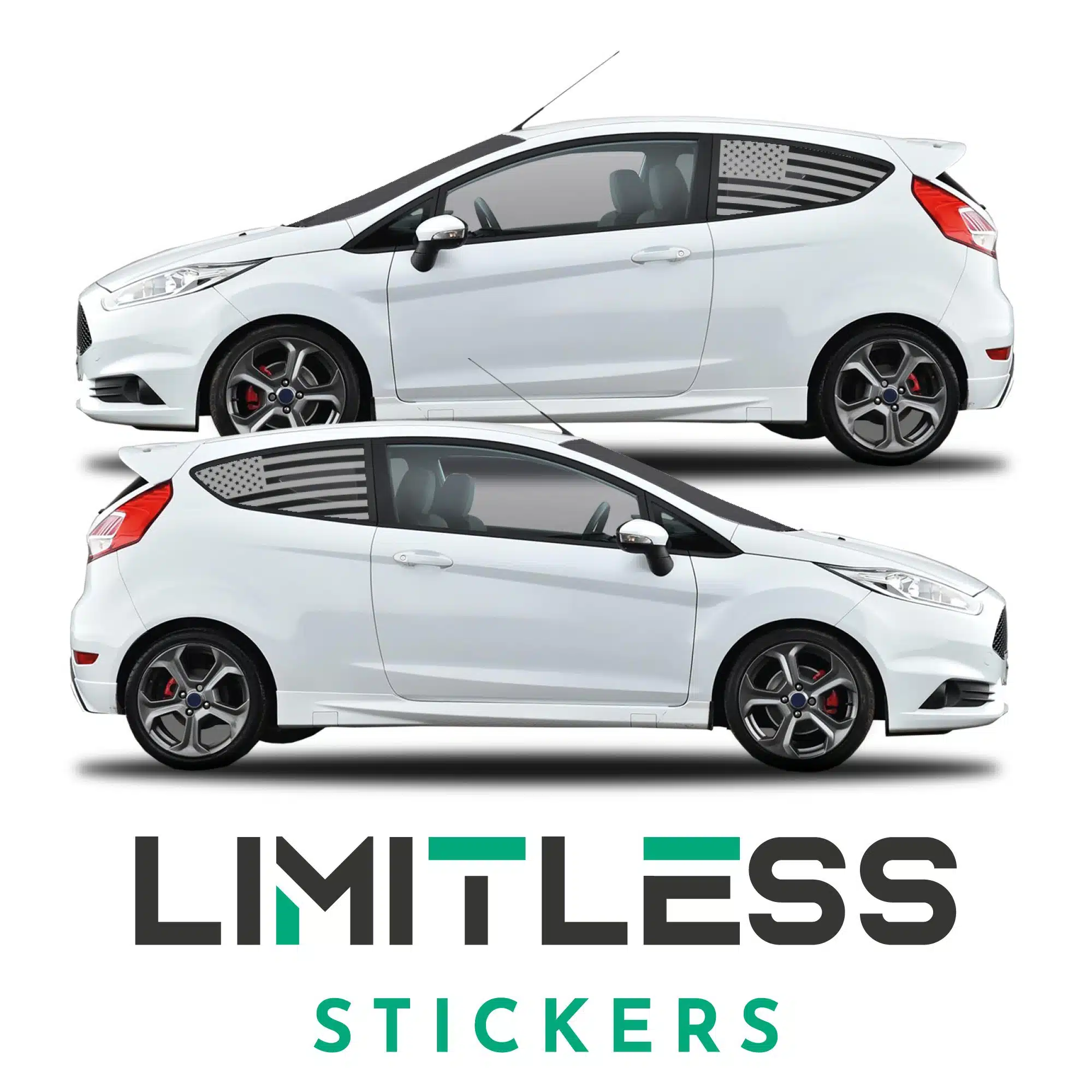 Fiesta Side Window Usa Stickers