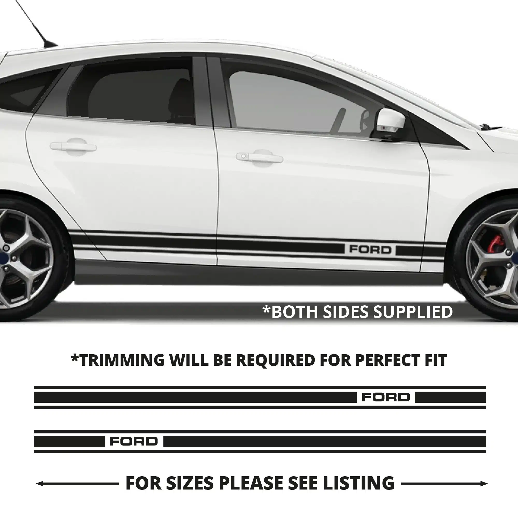 Focus Ford Classic Double Pinline Stripes