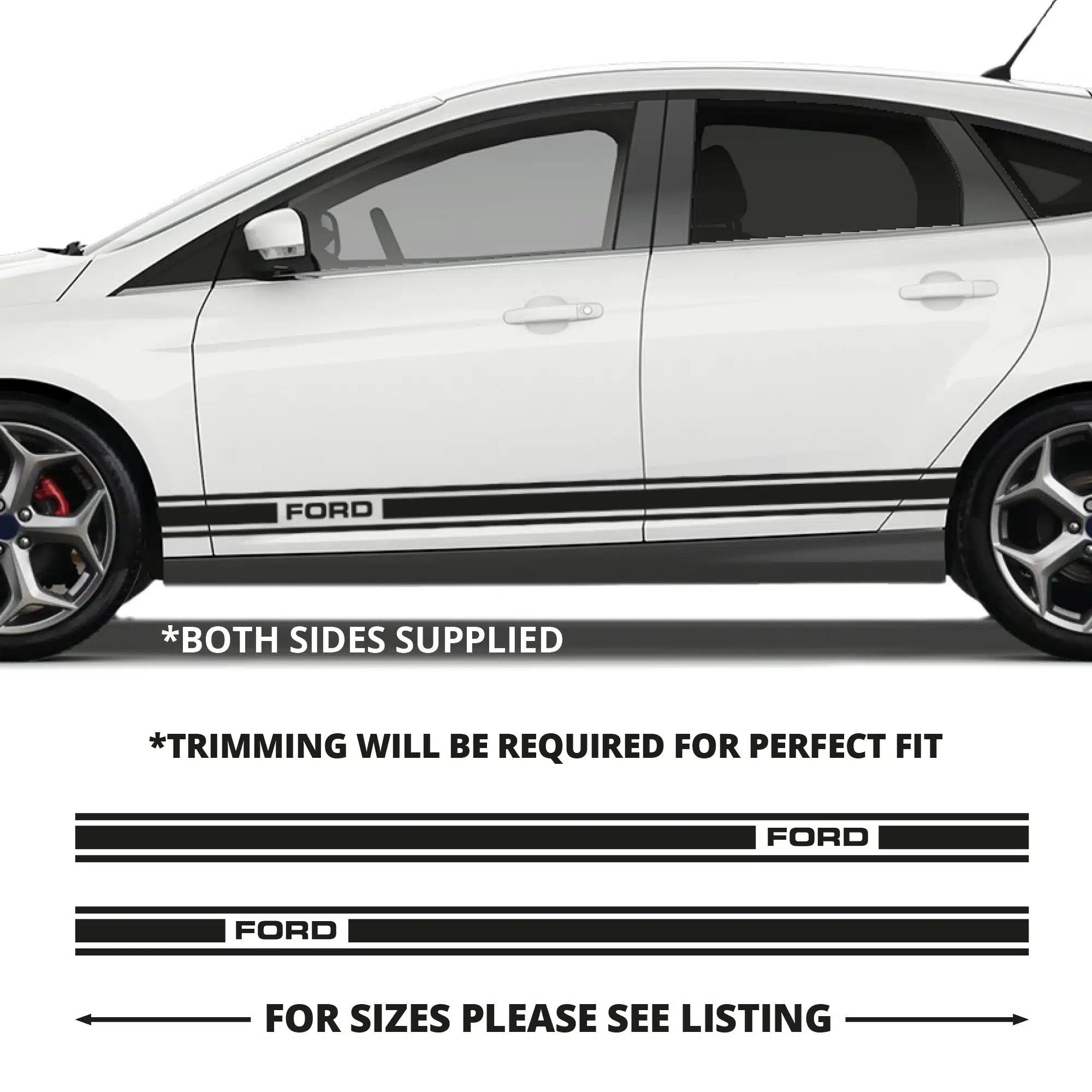 Focus Ford Classic Double Pinline Stripes