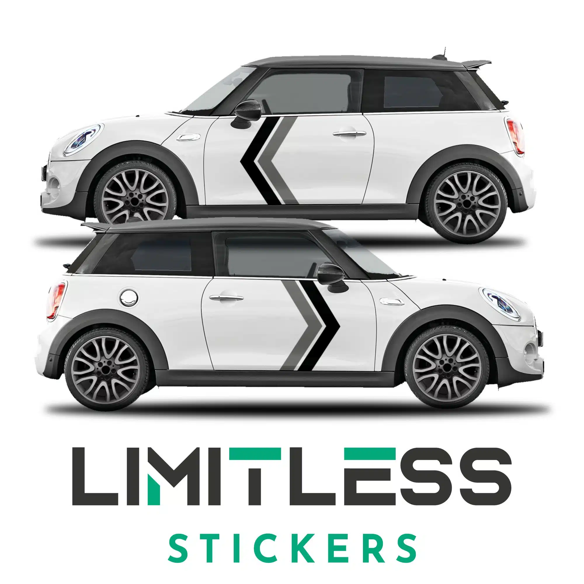 Mini Side Double Chevron Stickers