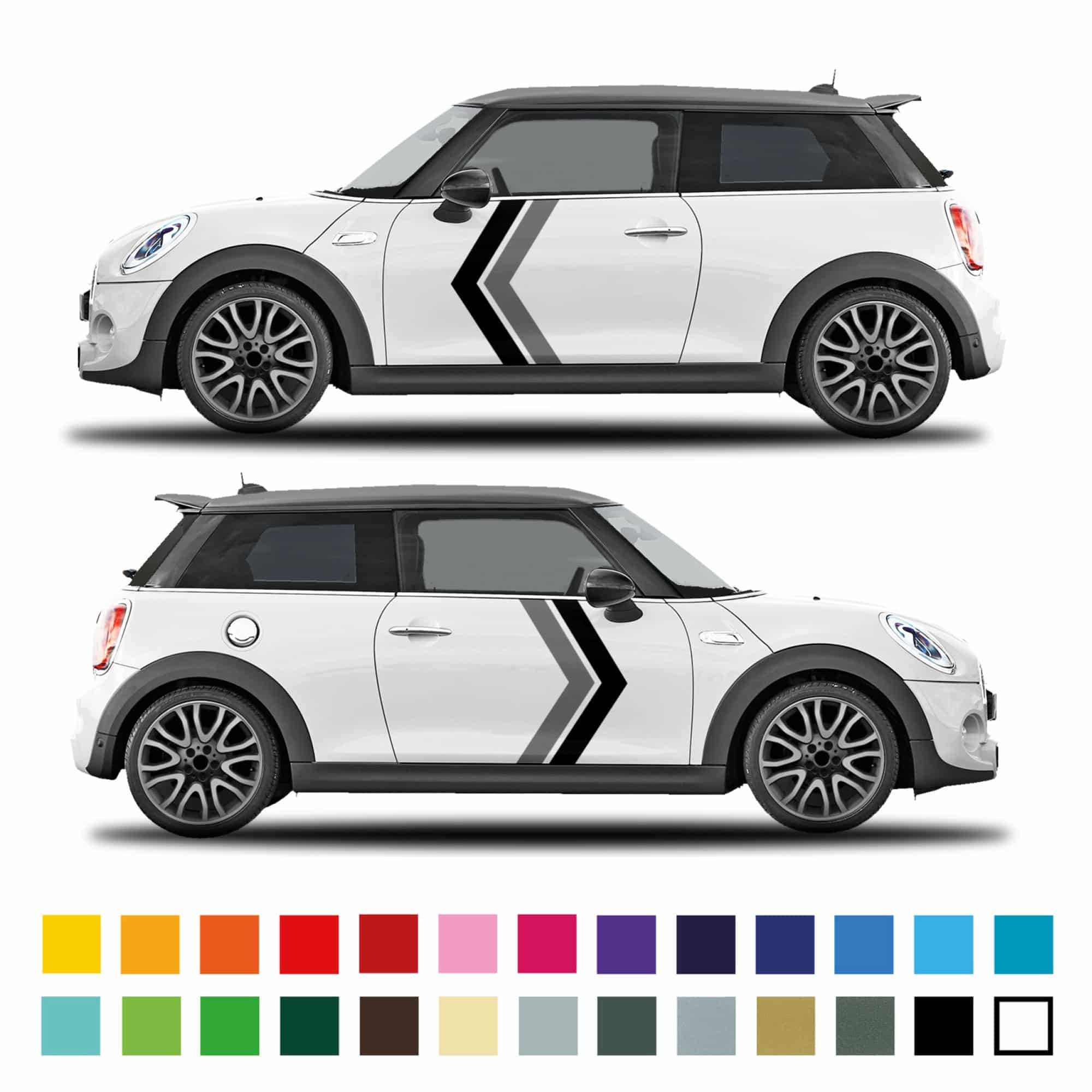 Mini Side Double Chevron Stickers