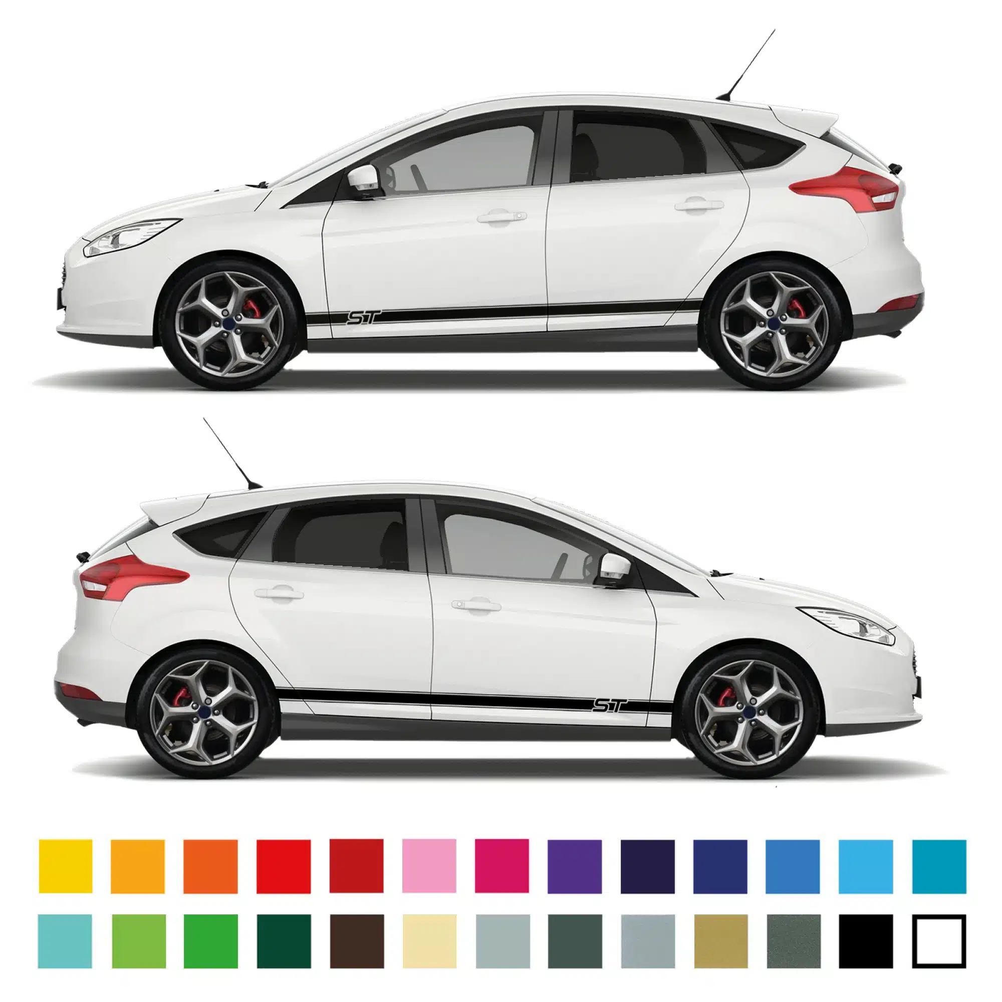 Focus St Double Pinline Stripes Stickers