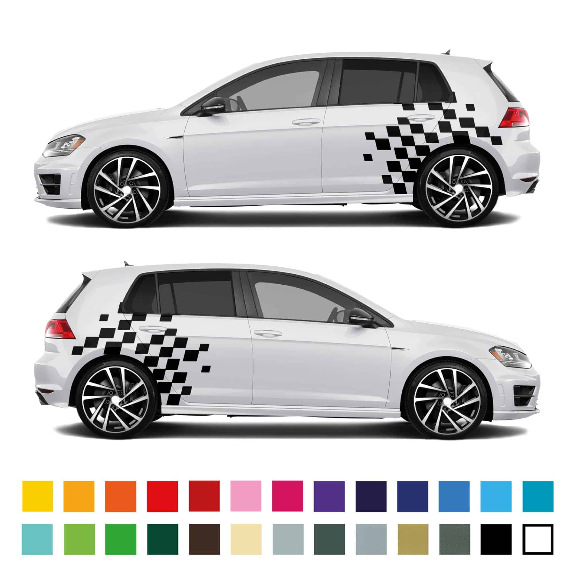 Vw Golf Large Checks Graphic