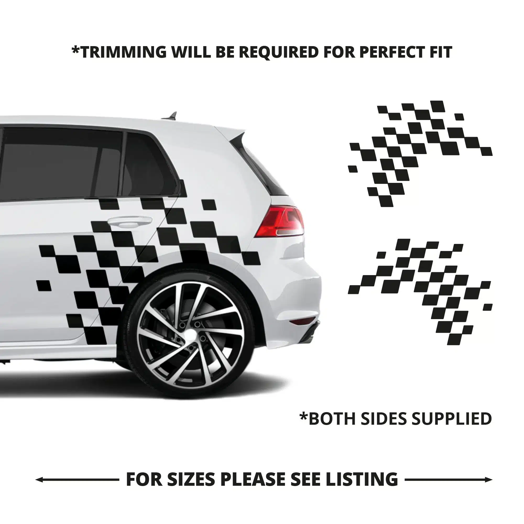 Vw Golf Large Checks Graphic