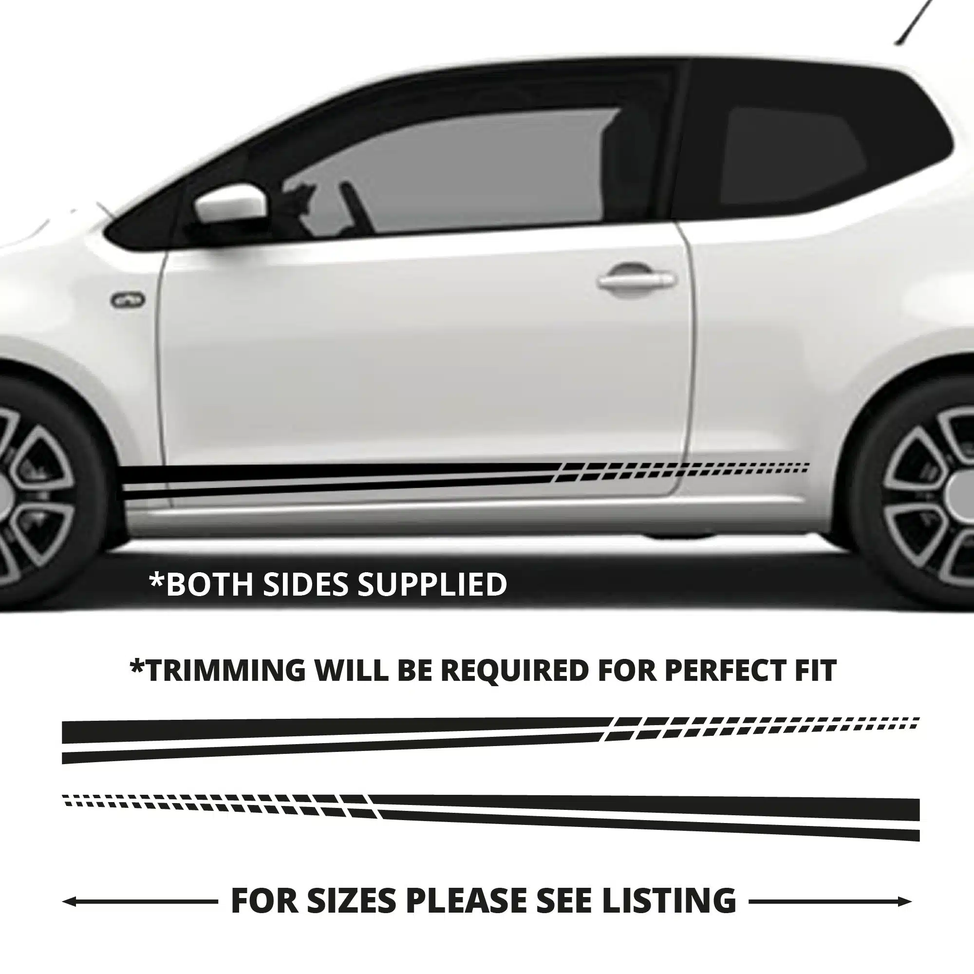 Vw Up Citigo Staggered Stripe With Double Pinline