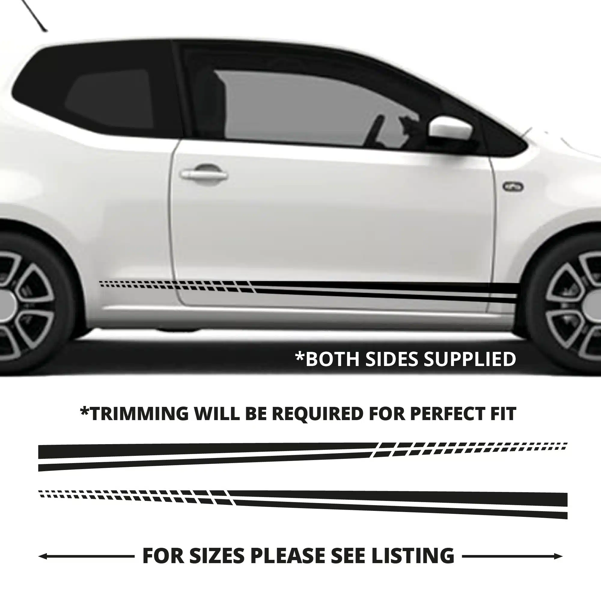 Vw Up Citigo Staggered Stripe With Double Pinline