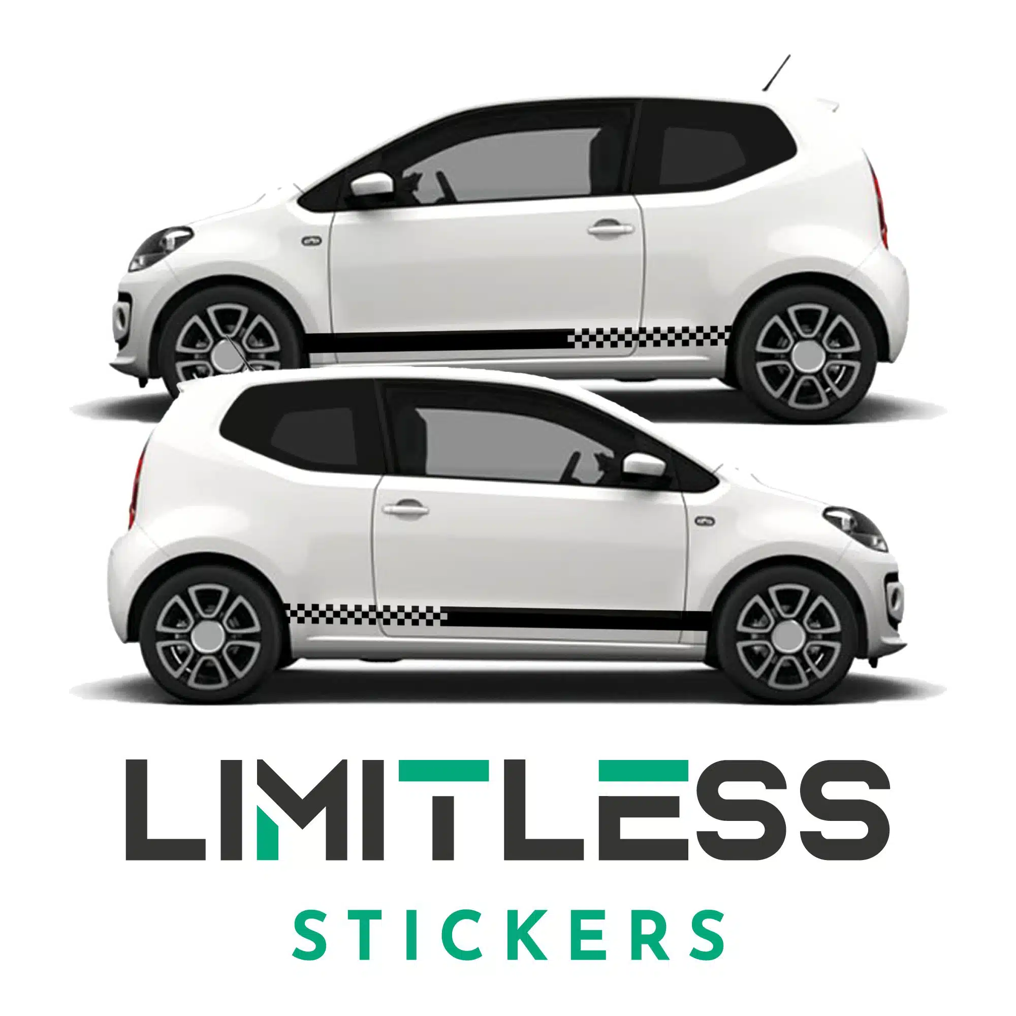 Vw Up Citigo Solid To Checkered Stripe