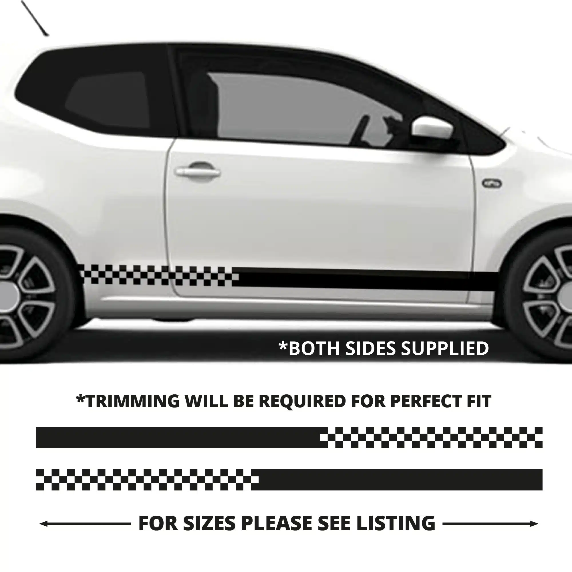 Vw Up Citigo Solid To Checkered Stripe