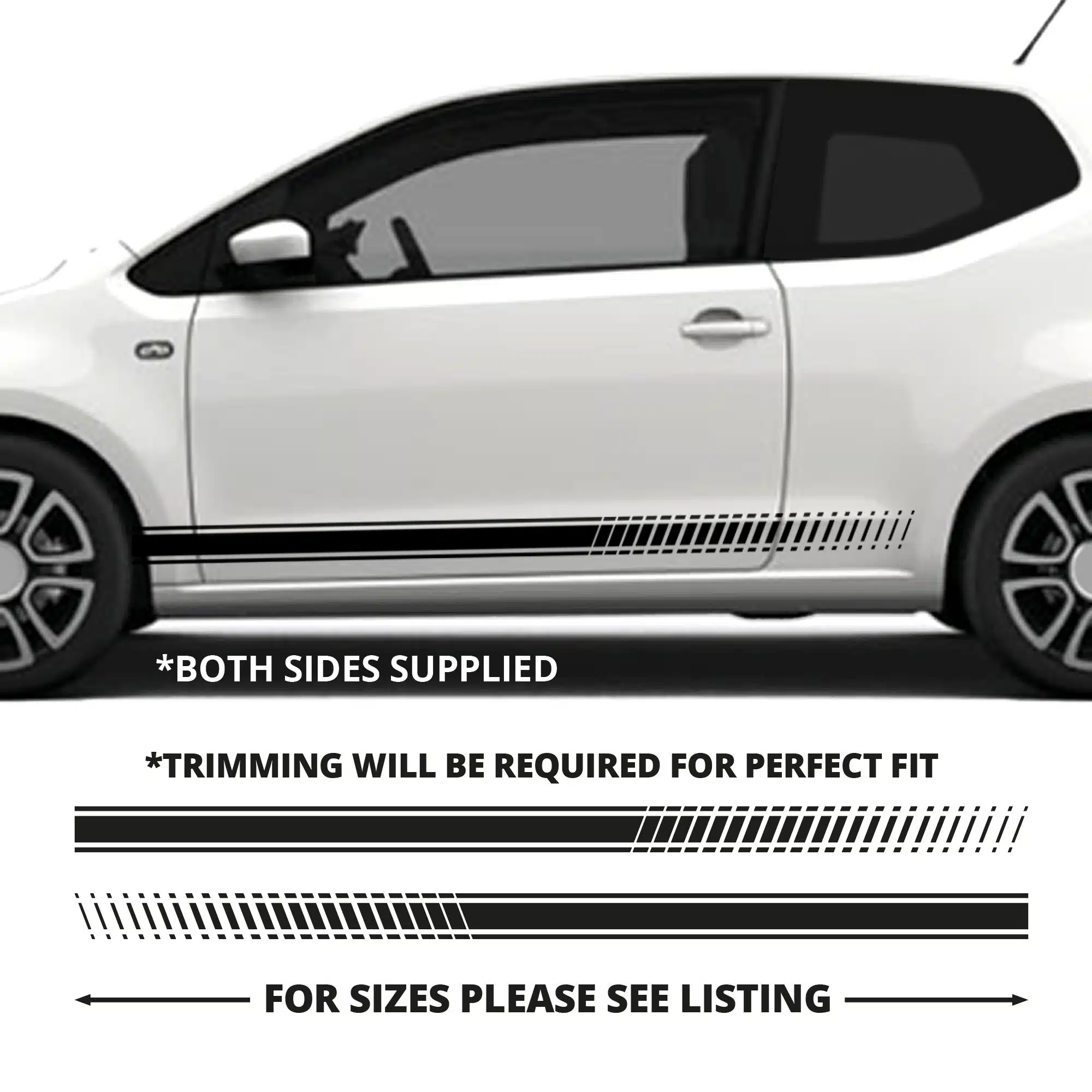 Vw Up Citigo Staggered Stripe Double Pinline