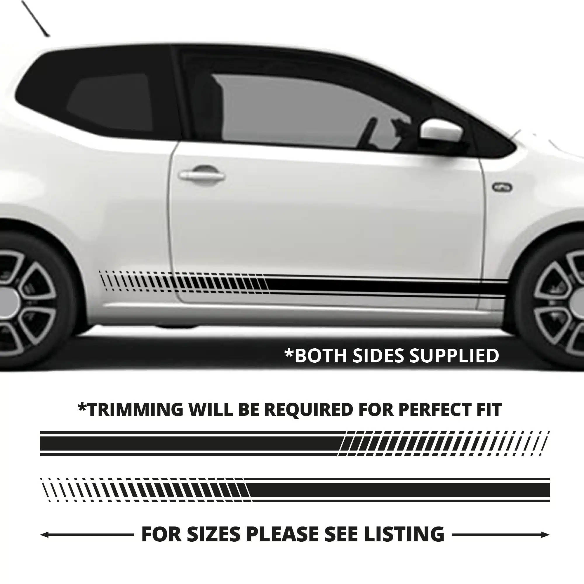 Vw Up Citigo Staggered Stripe Double Pinline