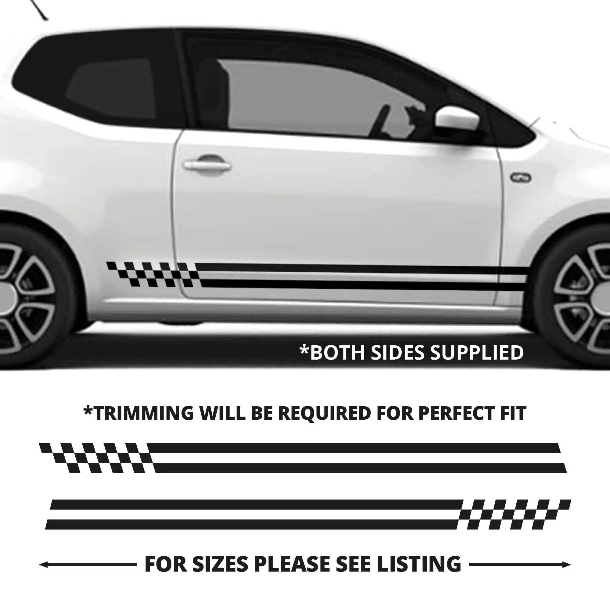 Vw Up Citigo Double Stripes To Checks