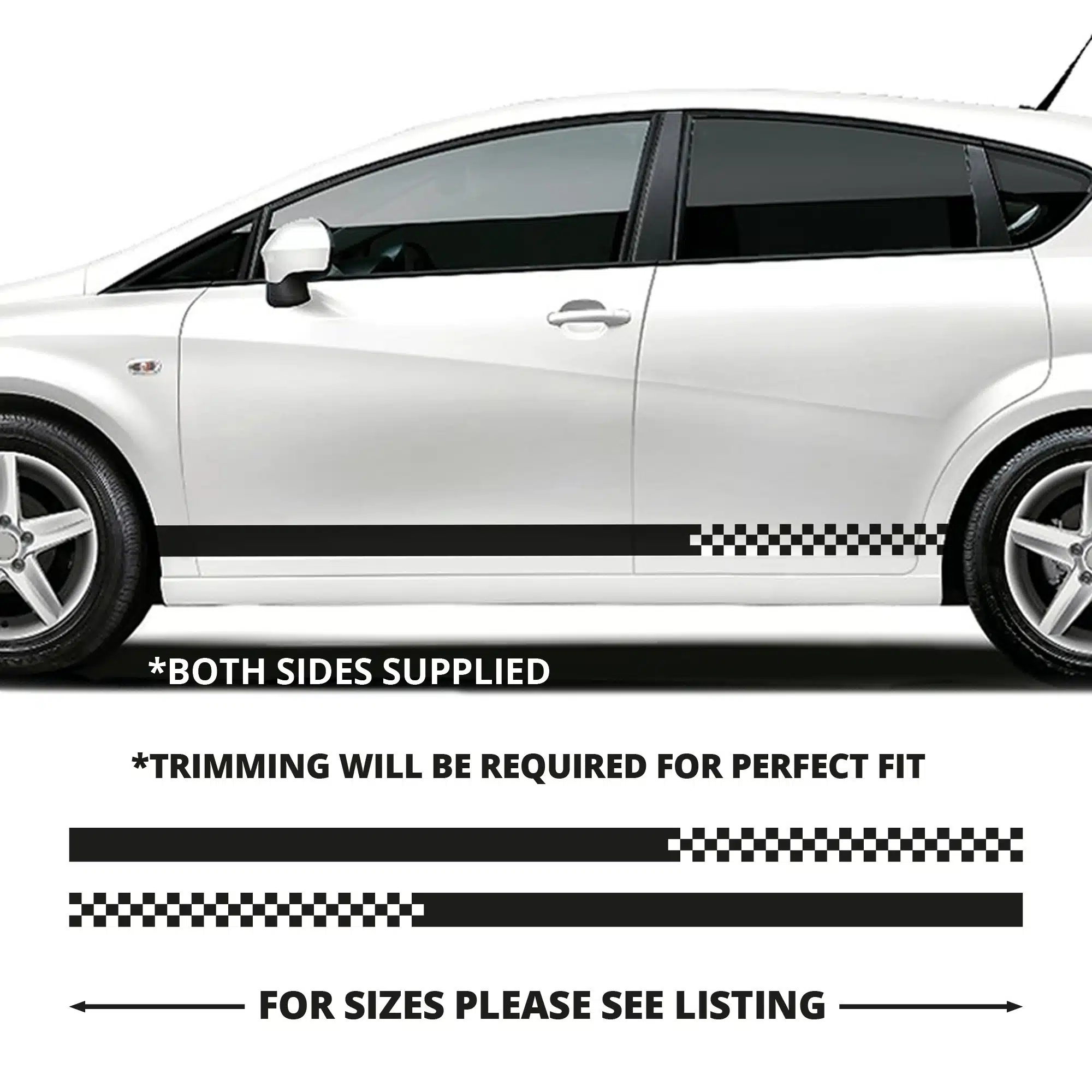 Seat Leon Checkered Stripe Graphics