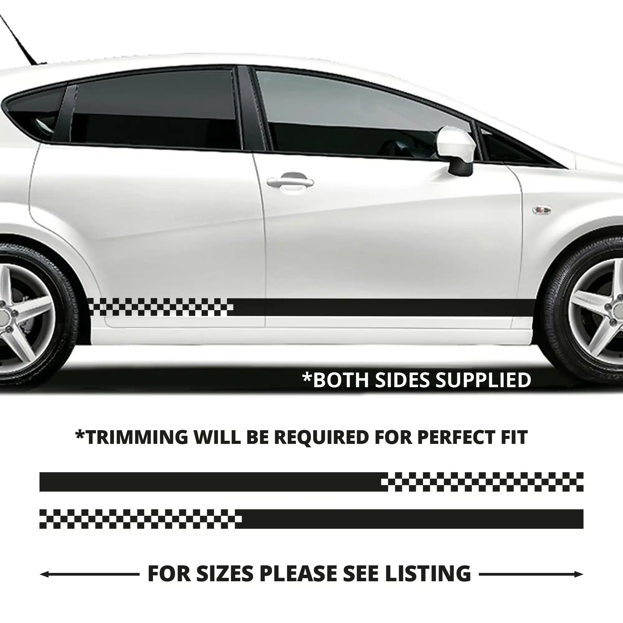 Seat Leon Checkered Stripe Graphics