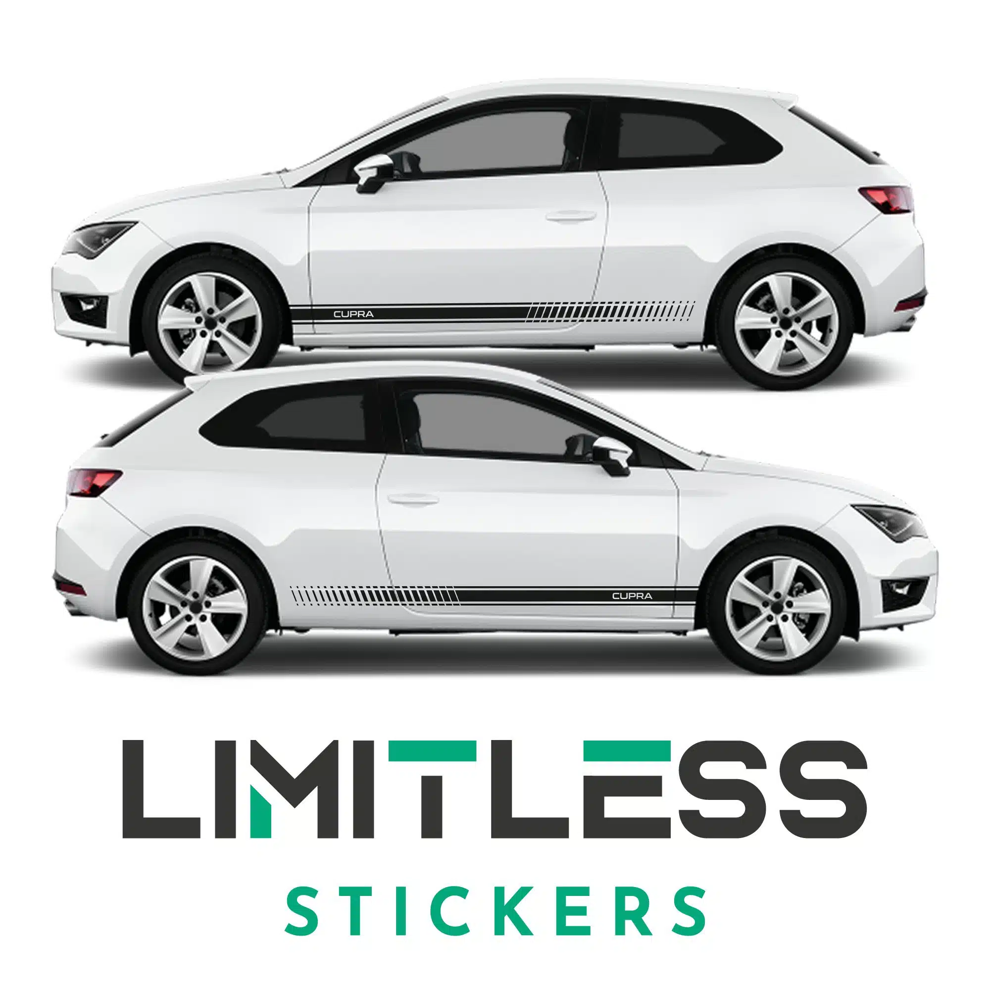 Seat Ibiza Staggered Stripe With Double Pinline