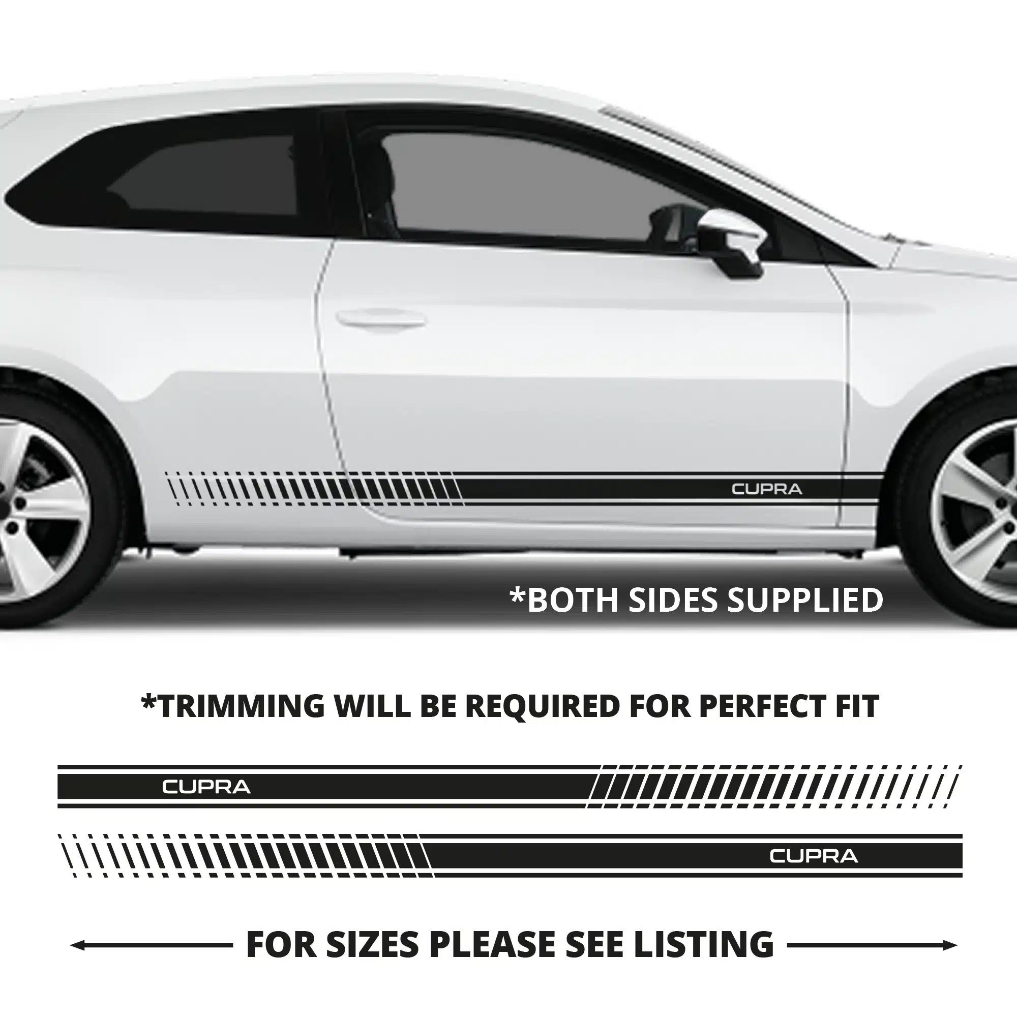 Seat Ibiza Staggered Stripe With Double Pinline