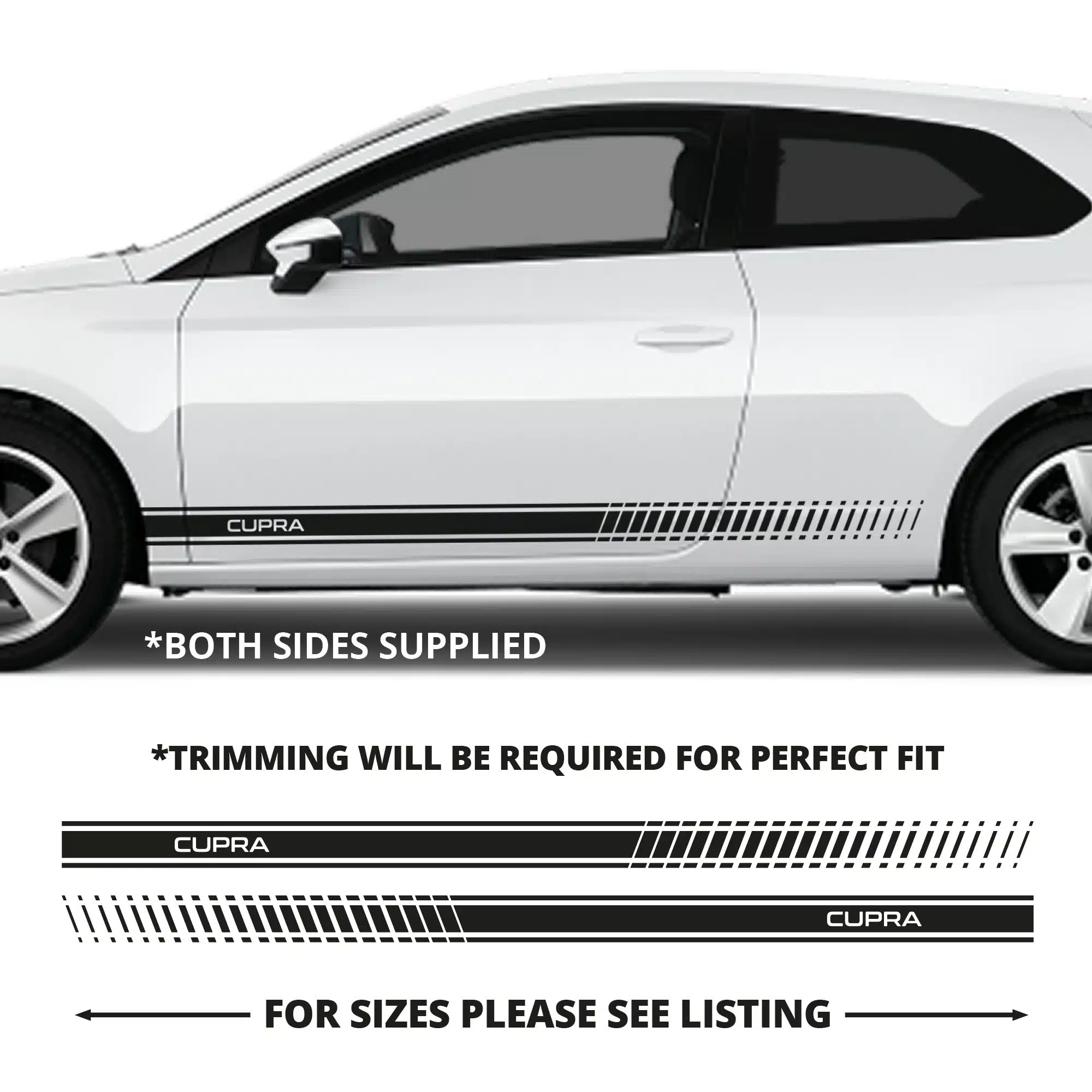 Seat Ibiza Staggered Stripe With Double Pinline