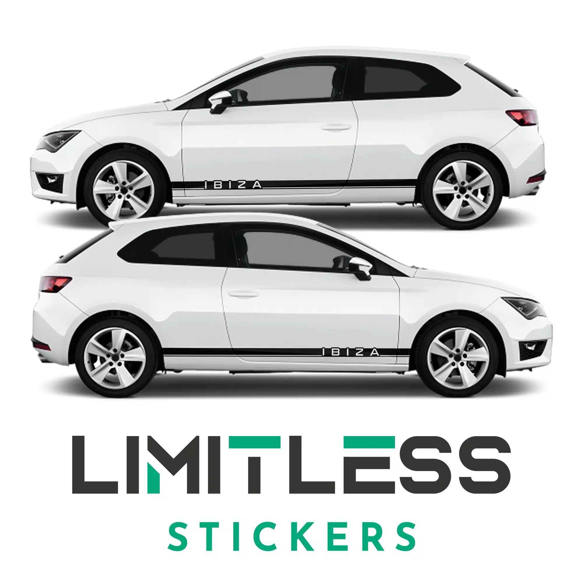 Seat Ibiza Stripe With Ibiza And Single Pinline