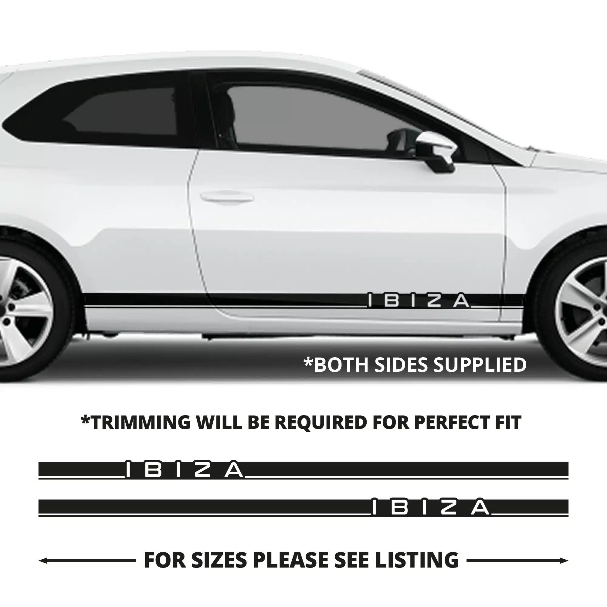 Seat Ibiza Stripe With Ibiza And Single Pinline