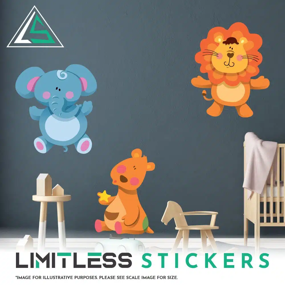 Childrens Cute Jungle Animal Stickers