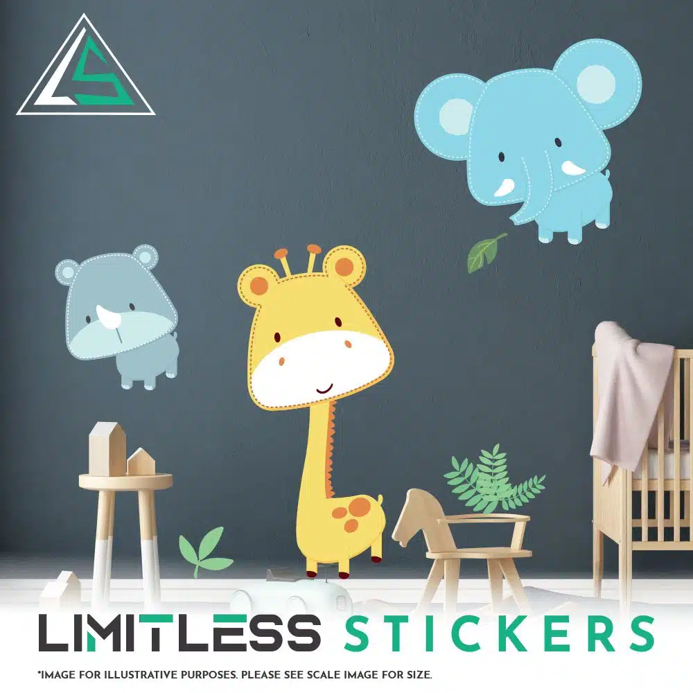 Childrens Cute Jungle Animal Stickers