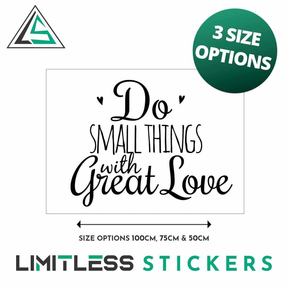 Do Small Things Wall Sticker