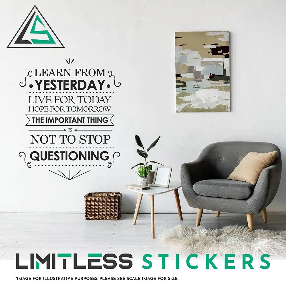 Learn From Yesterday Wall Sticker