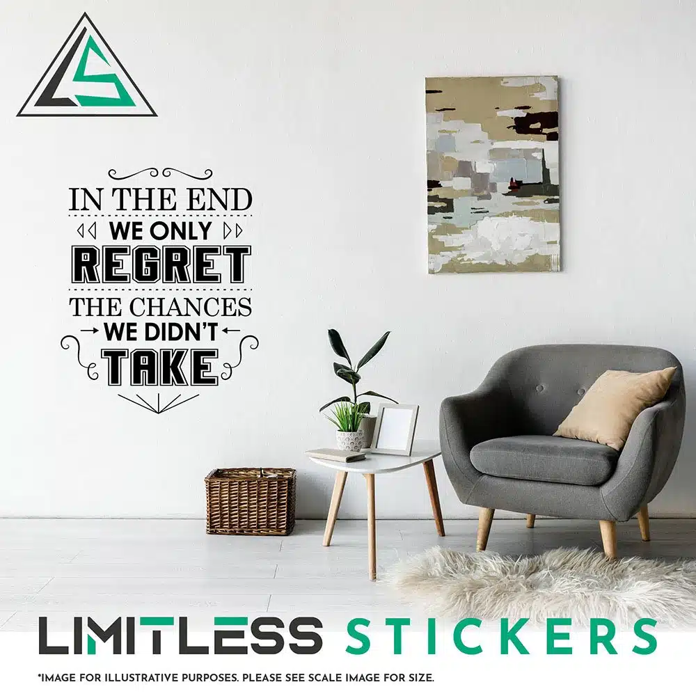 We Only Regret Wall Sticker