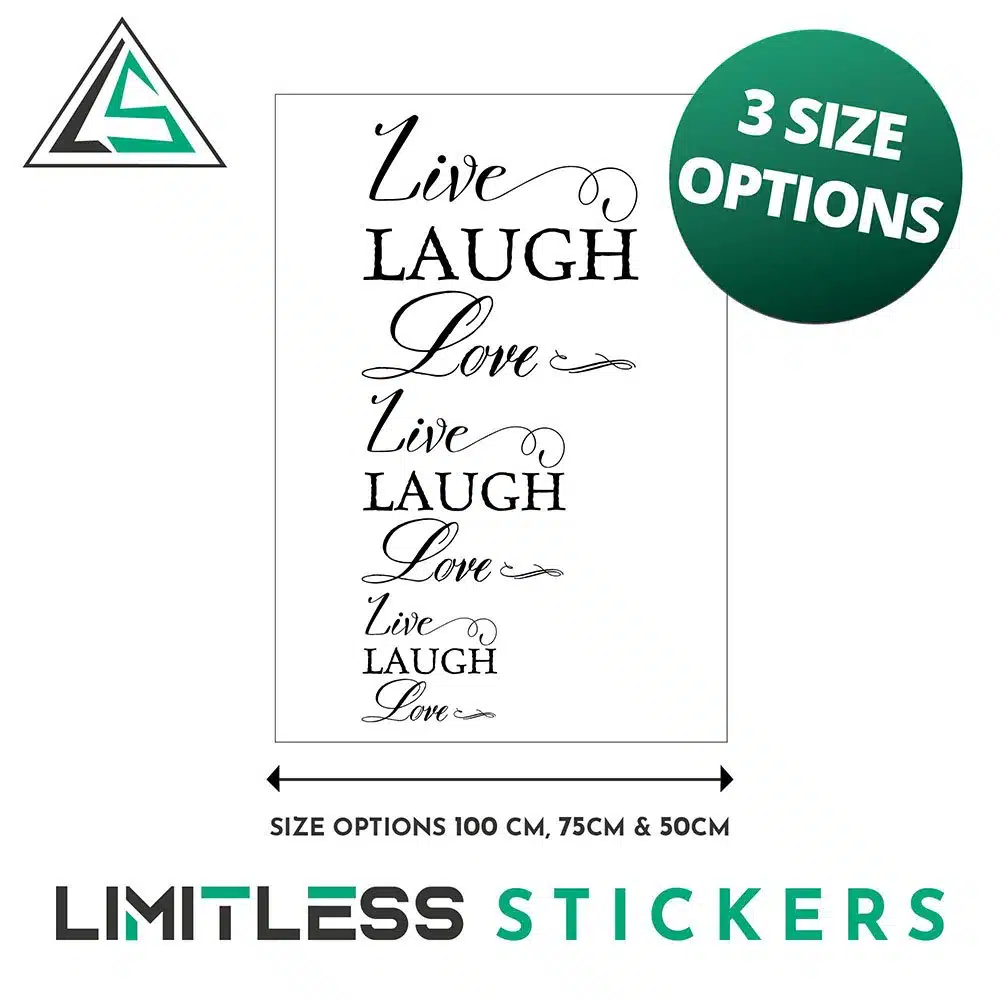 Live Laugh Love Wall Sticker